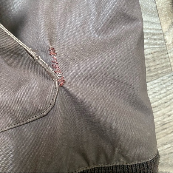 Orvis Waxed Cotton Fleece Collar Brown Bomber Large - Picture 12 of 16